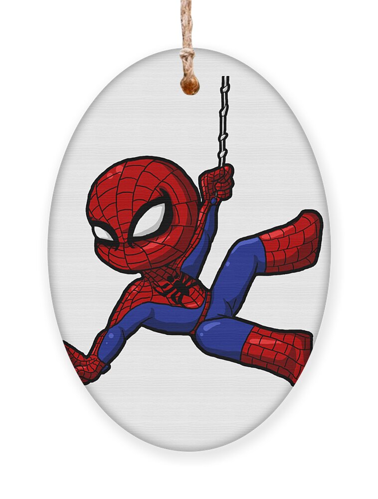 Spiderman ornament made w/licensed Spiderman fabric/foam ball - 3