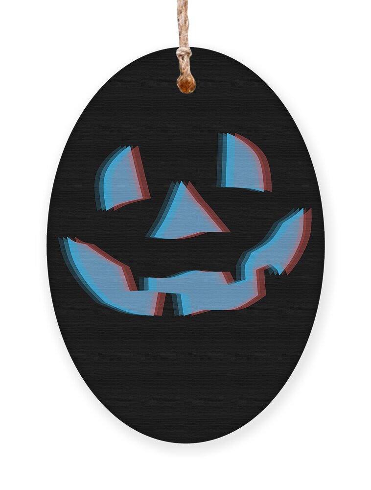 Halloween Ornament featuring the digital art 3d Halloween Pumpkin by Flippin Sweet Gear