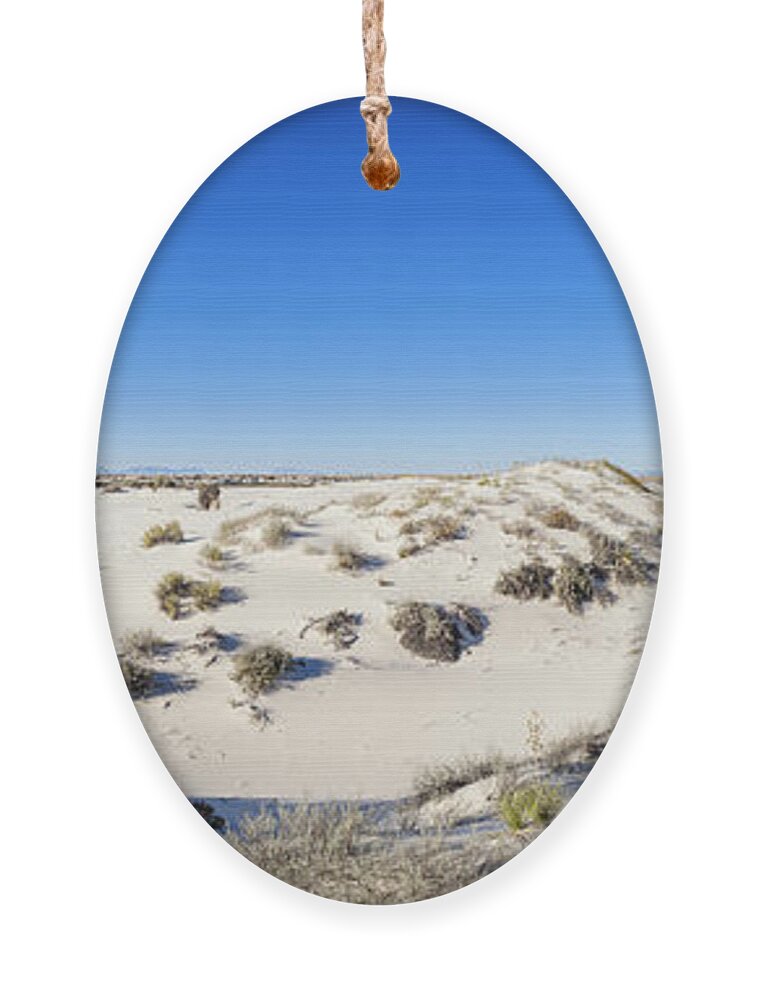 Chihuahuan Desert Ornament featuring the photograph White Sands Gypsum Dunes #4 by Raul Rodriguez
