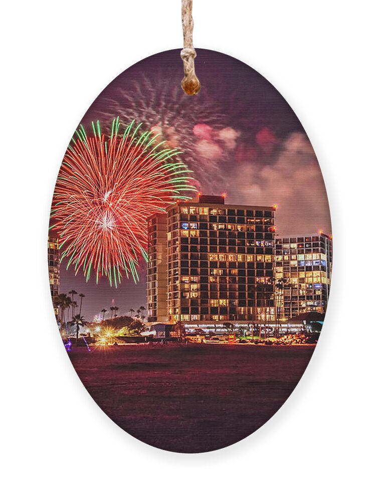 4th Of July Ornament featuring the photograph 4th at the Shores by Dan McGeorge