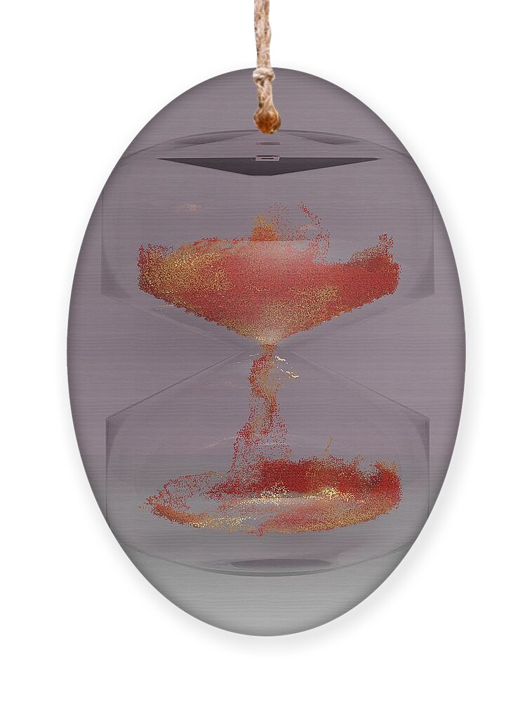 Nft Ornament featuring the digital art 601 Hour Glass Waves by David Bridburg