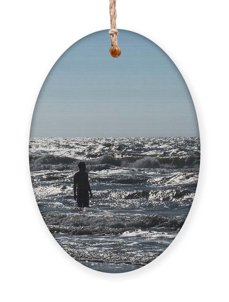 Beach Ornament featuring the photograph A Bright Sunny Day on the Beach by L Bosco