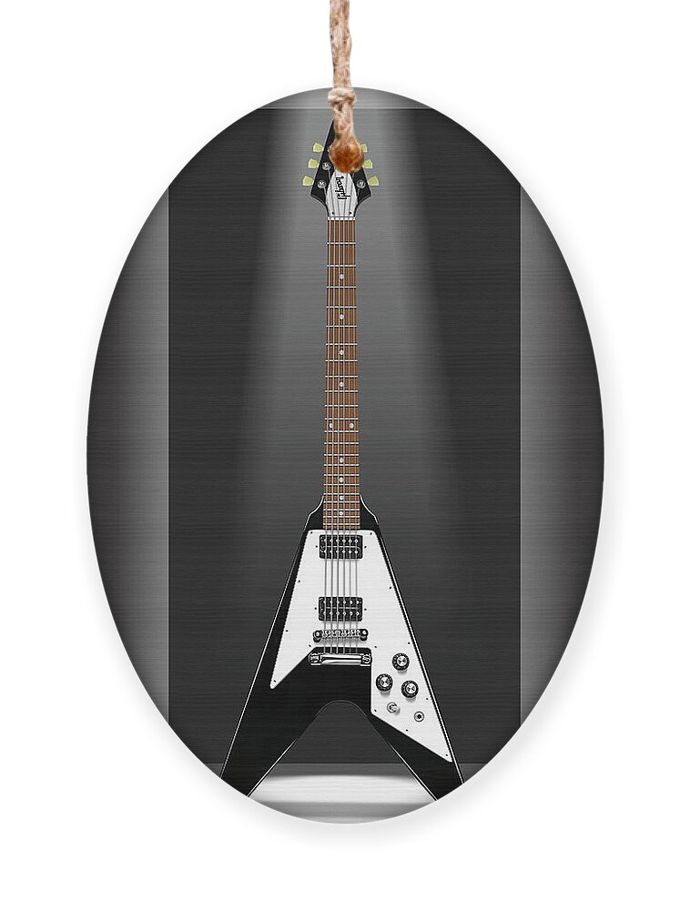 Electric Guitar Ornament featuring the photograph A Classic Guitar in a Box 13 by Mike McGlothlen