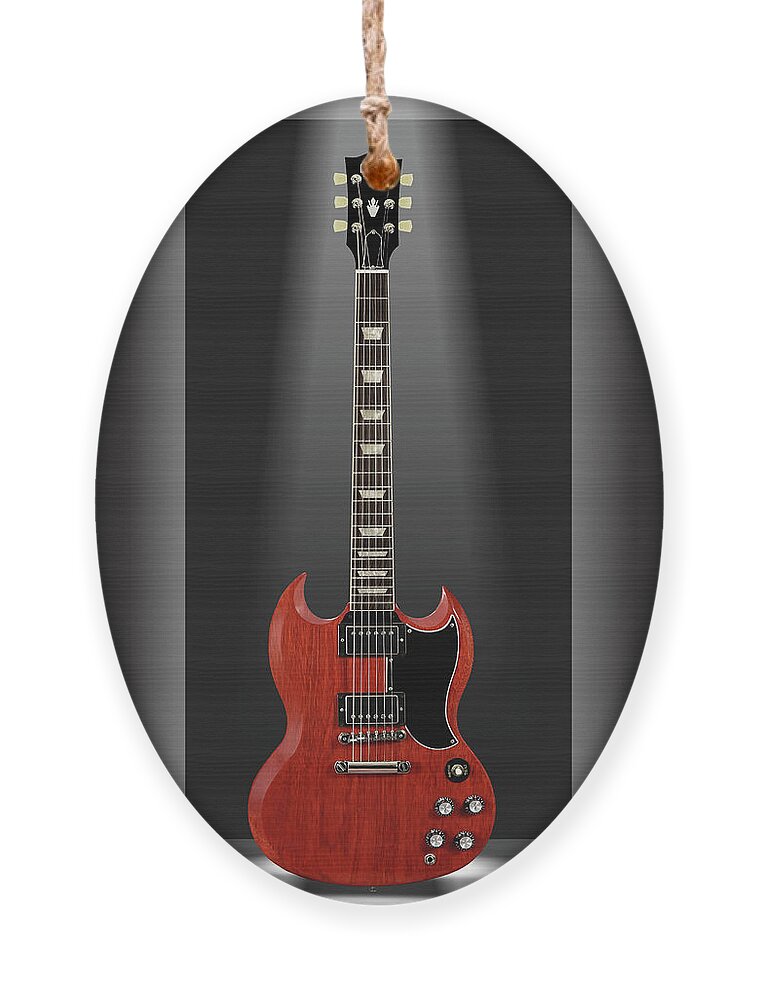 Electric Guitar Ornament featuring the photograph A Classic Guitar in a Box 14 by Mike McGlothlen