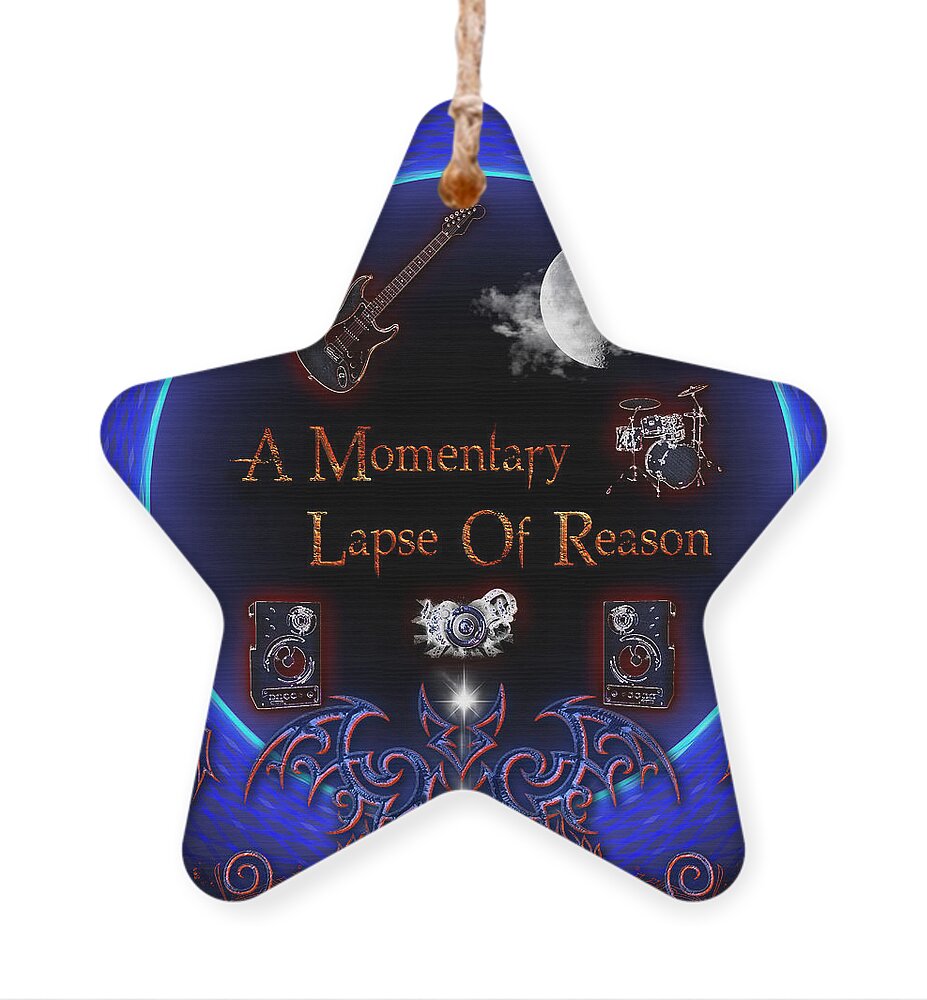 Pink Floyd Ornament featuring the digital art A Momentary Lapse Of Reason by Michael Damiani