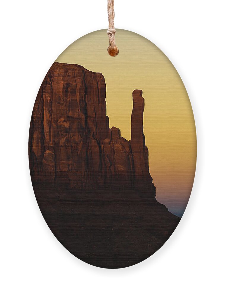 America Ornament featuring the photograph A Monument of Stone - Monument Valley Tribal Park by Gregory Ballos