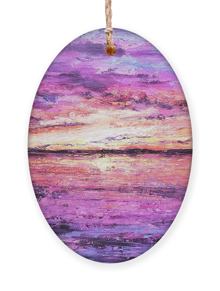 Sunrise Ornament featuring the painting A New Day by Zan Savage