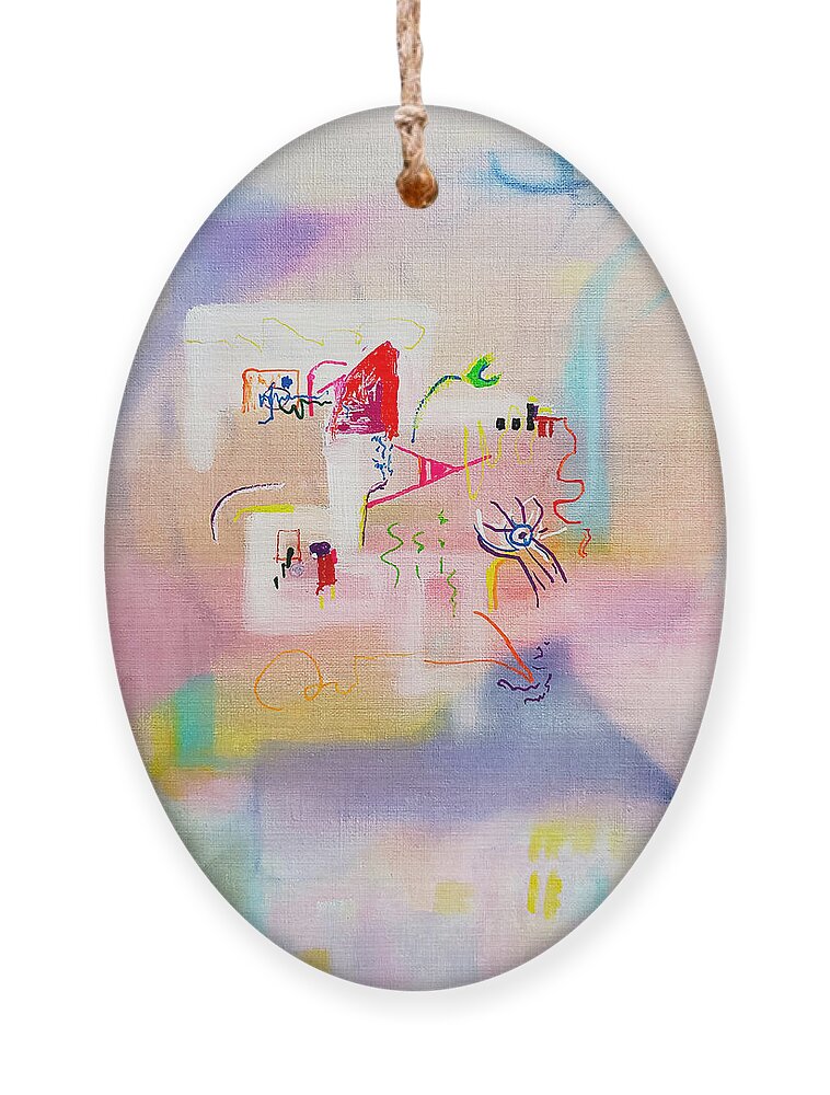 Abstract Ornament featuring the painting A Queen Triggerfish Tale by Christine Bolden