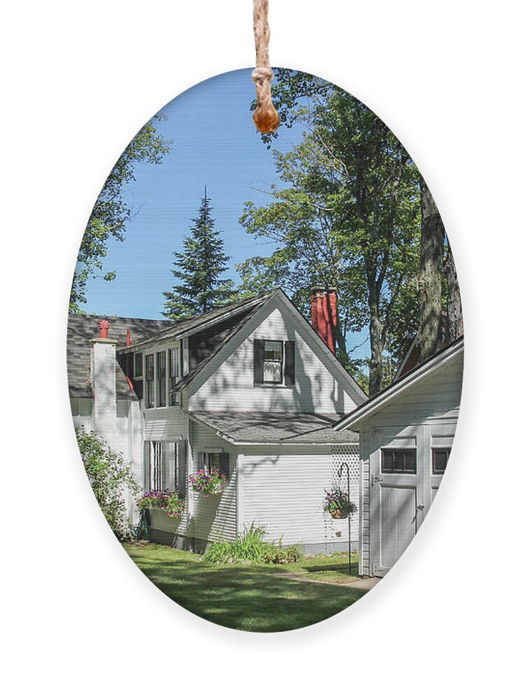 Bay View Ornament featuring the photograph A Two-Car Garage by Robert Carter