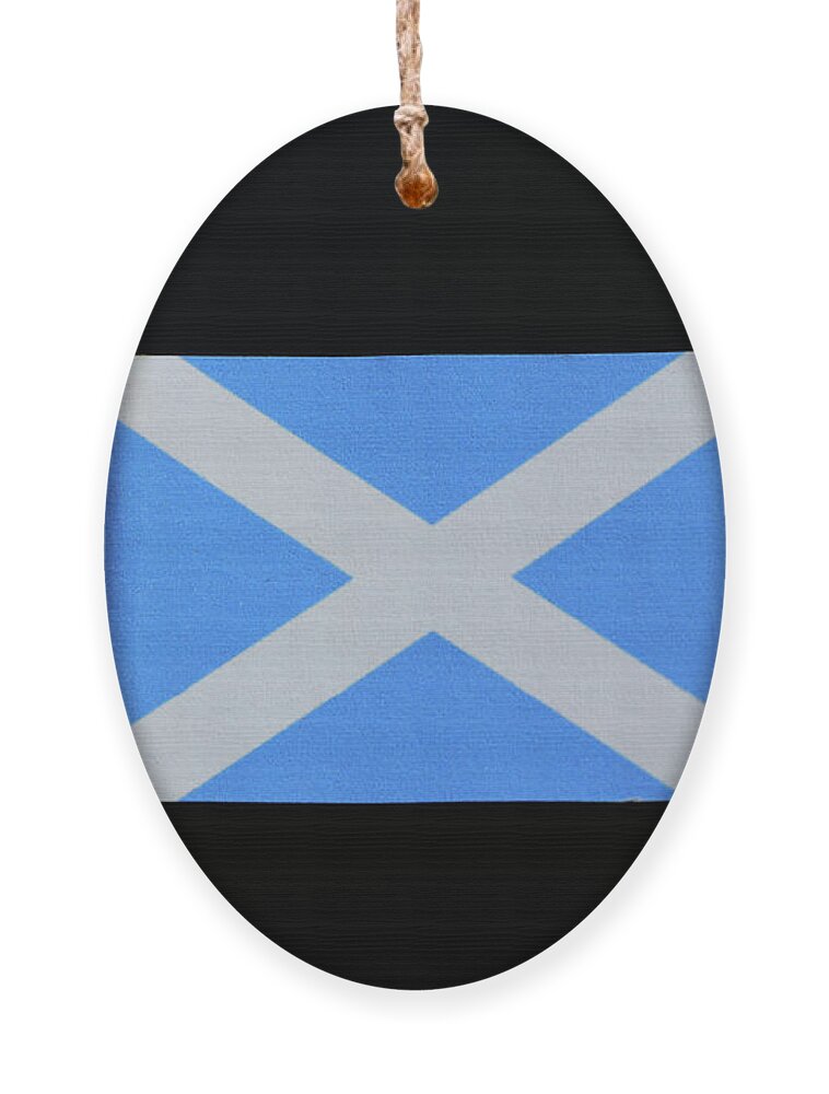 Scotland Ornament featuring the photograph Flag of Scotland by Vaclav Sonnek