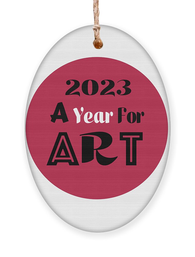 Magenta Ornament featuring the painting A Year For Art - Viva Magenta by Rafael Salazar