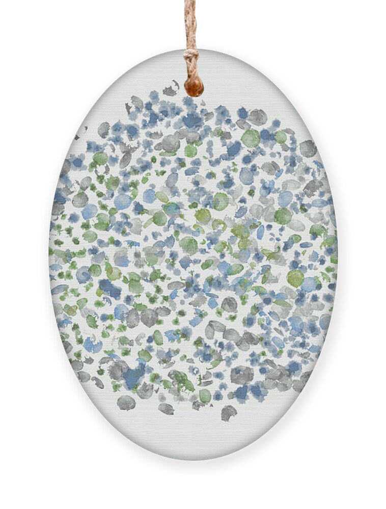 Blue Ornament featuring the digital art Abstract After-Dinner Mint by Bentley Davis