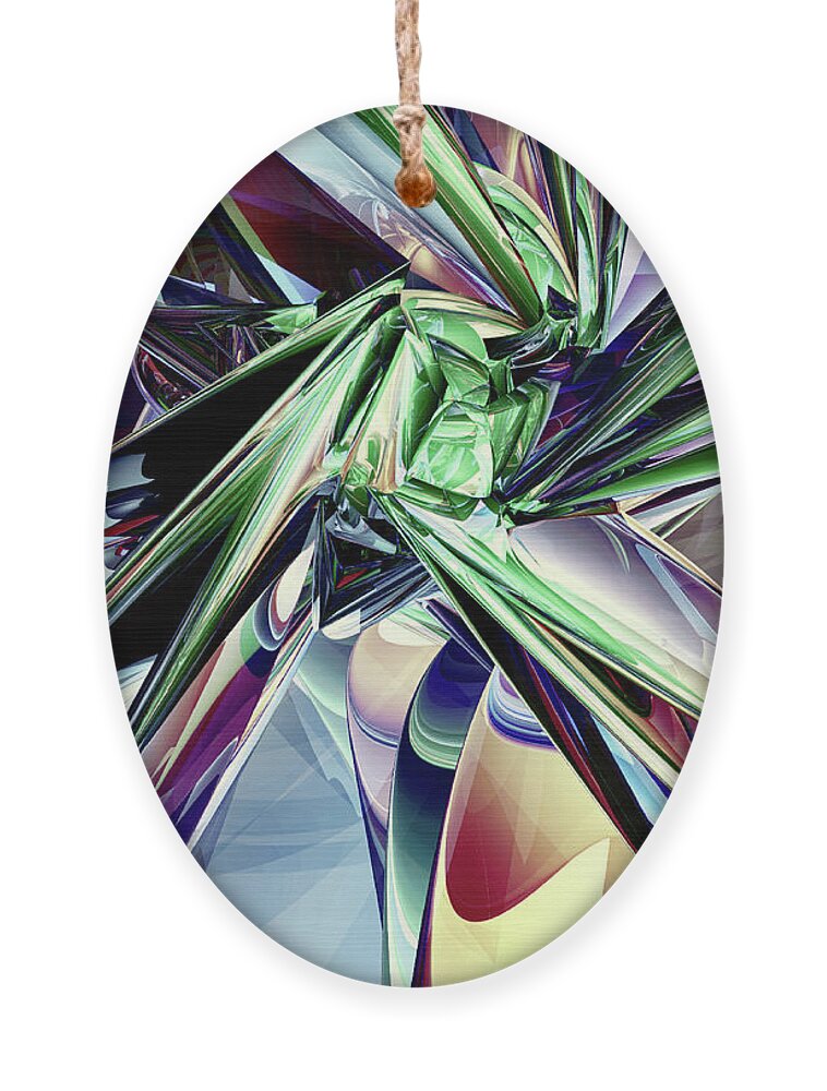 Three Dimensional Ornament featuring the digital art Abstract Chaos by Phil Perkins