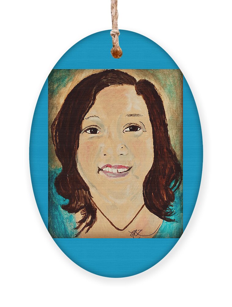 Mexican Beauty Ornament featuring the painting Aida by Melody Fowler