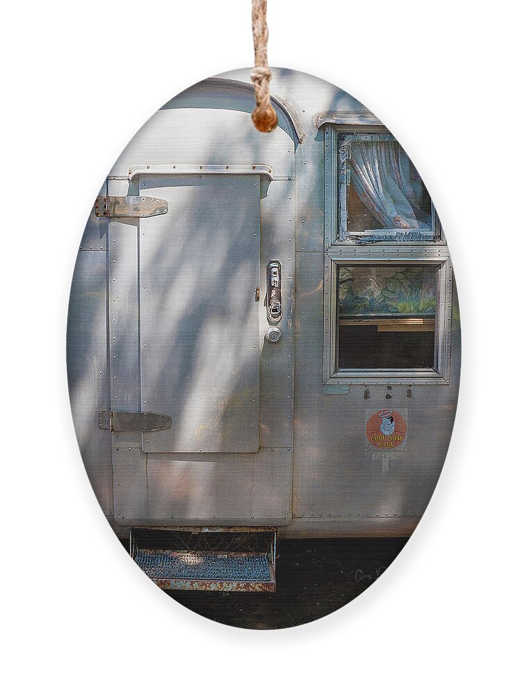 Airstream Ornament featuring the photograph Airstream Door by Craig J Satterlee