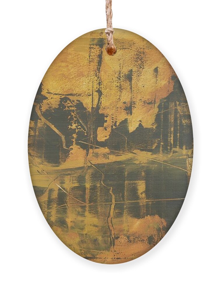 Abstract Ornament featuring the painting Along the Tobyhanna by Dick Richards