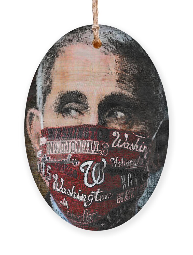 Portraits Ornament featuring the digital art Anthony Fauci, M.D by Rafael Salazar