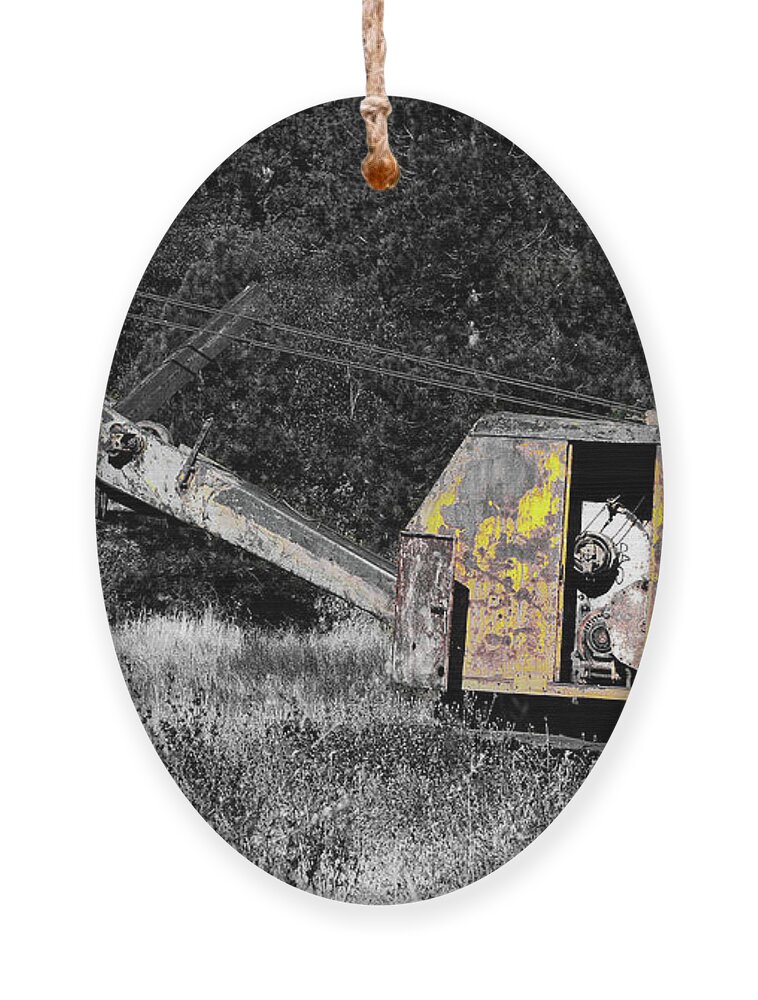 Ornament featuring the digital art Antica Backhoe by Fred Loring