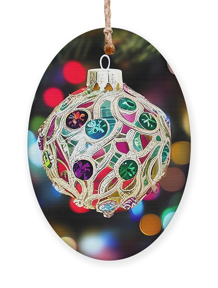 Newby Ornament featuring the digital art Antique Ornament 2022 by Cindy's Creative Corner