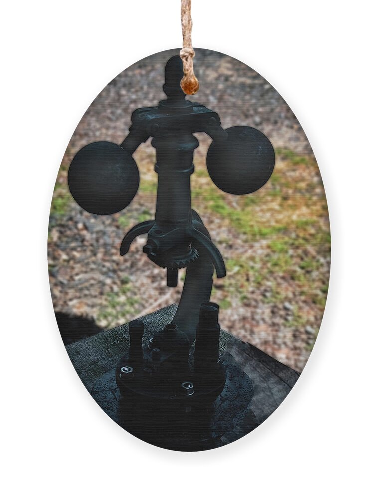 Antique Steam Centrifugal Governor Ornament featuring the photograph Antique steam centrifugal governor by Flees Photos