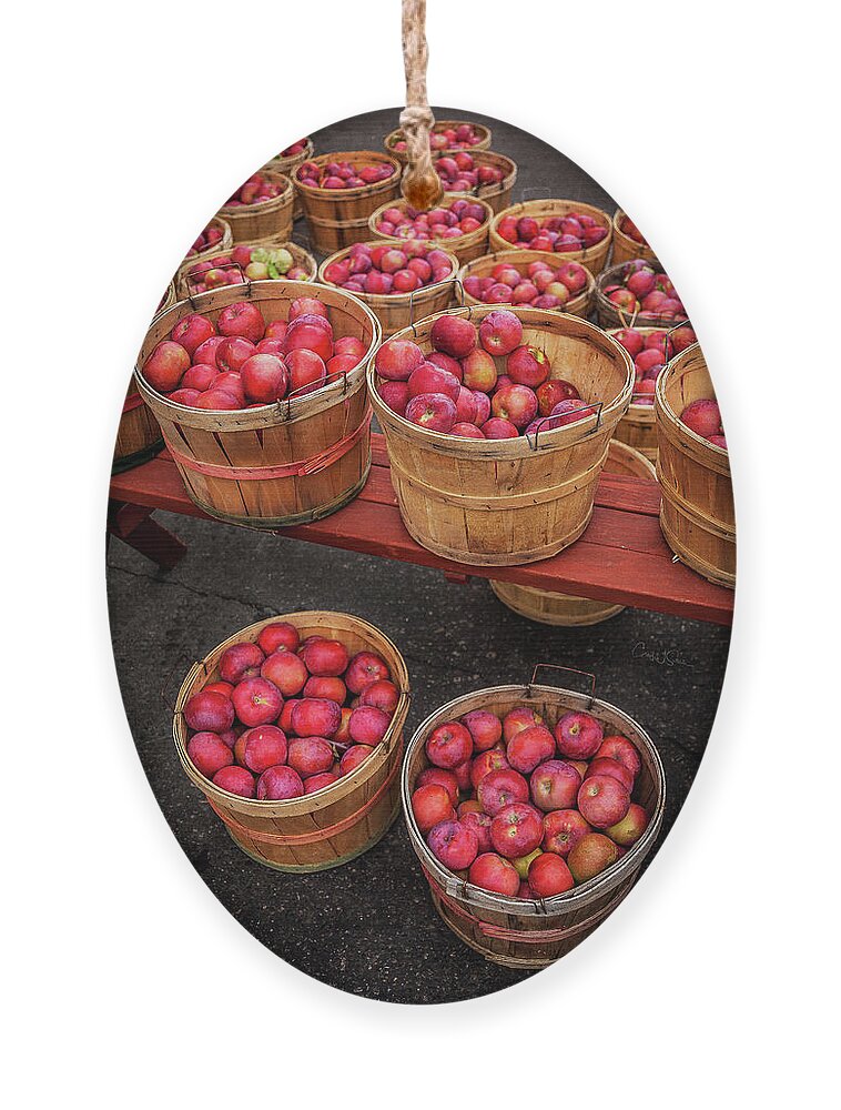 Farmers Market Ornament featuring the photograph Apple Baskets by Craig J Satterlee