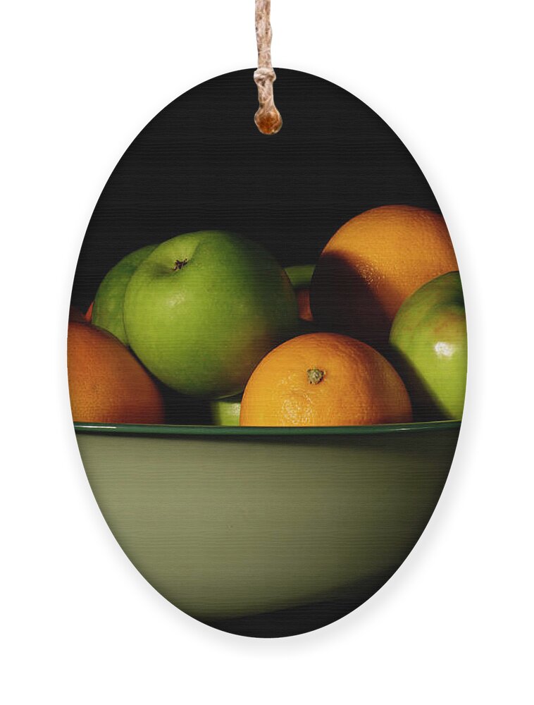 Fruit Ornament featuring the photograph Apples and Oranges by Angie Tirado
