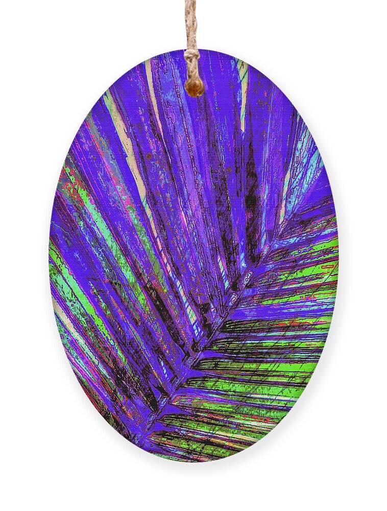 Palm Artwork Ornament featuring the digital art Areca Peacock Plume by Pamela Smale Williams