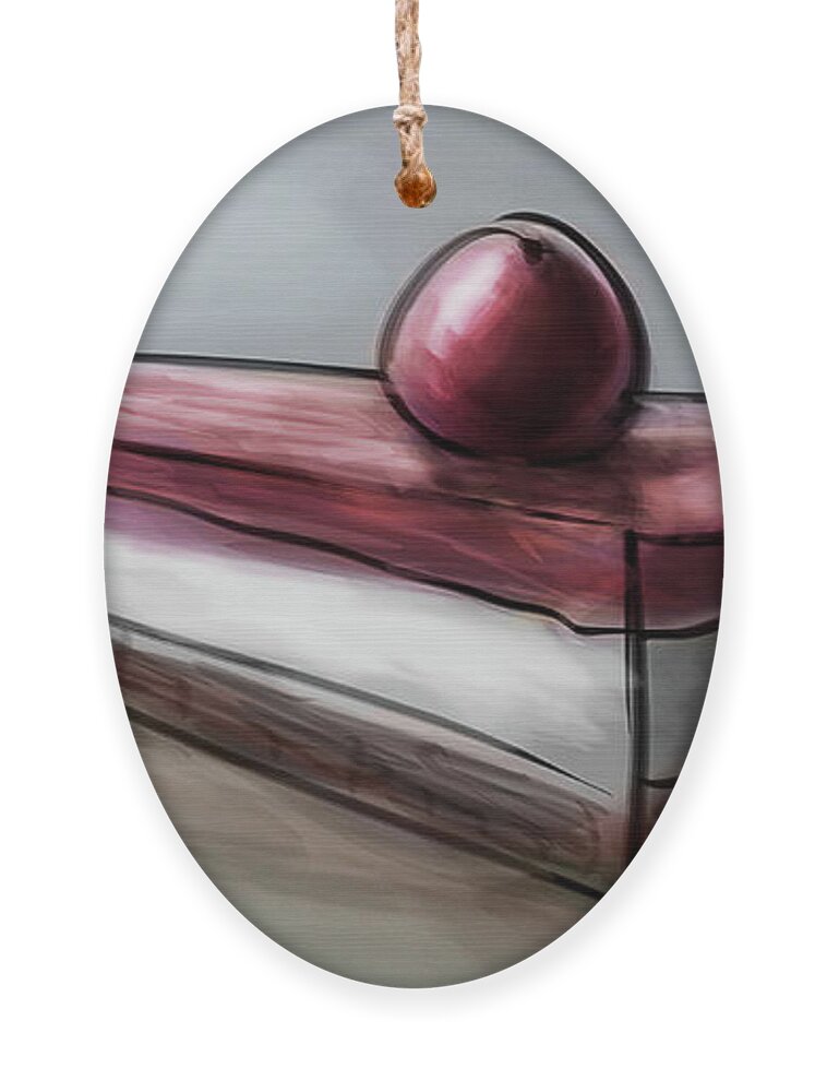 Cherry Ornament featuring the digital art Art - Great Cherry Pie by Matthias Zegveld