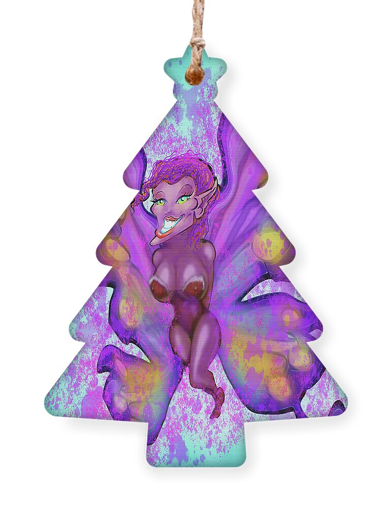 Pixie Ornament featuring the digital art Pixie by Kevin Middleton