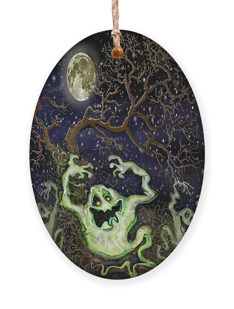 Ghost Ornament featuring the digital art Ghost Tree by Kevin Middleton