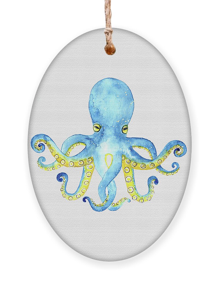 Octopus Ornament featuring the painting Octopus by Michele Fritz