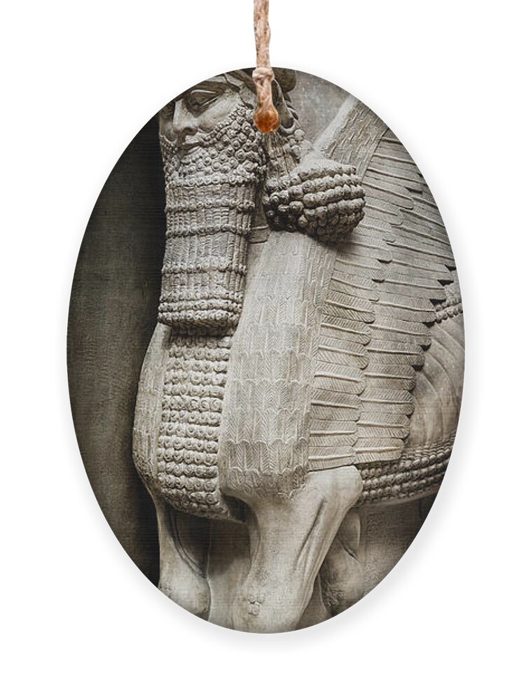 Assyrian Human Headed Winged Bull Ornament featuring the photograph Assyrian Human-headed Winged Bull by Weston Westmoreland