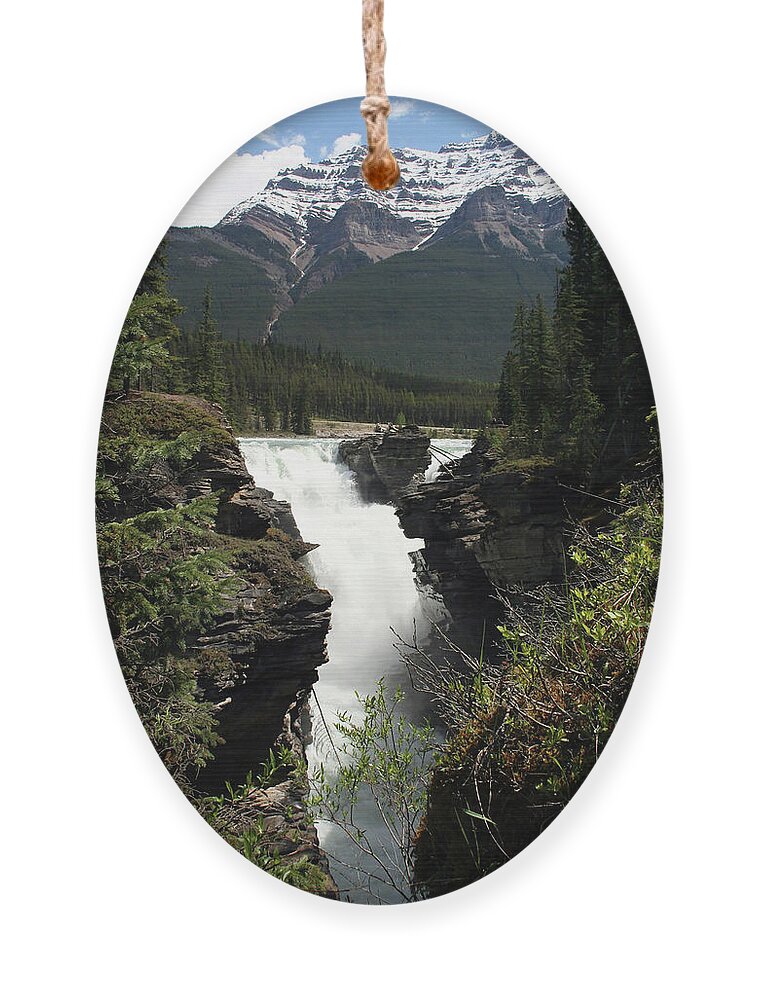 Waterfalls Ornament featuring the photograph Athasbasca Falls by Mary Gaines