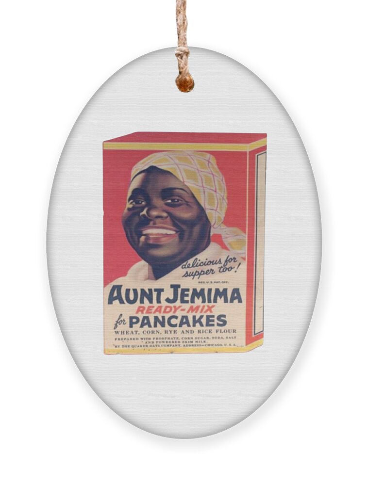 Aunt Jemima Ornament featuring the digital art Aunt Jemima Stacked... by Kim Kent