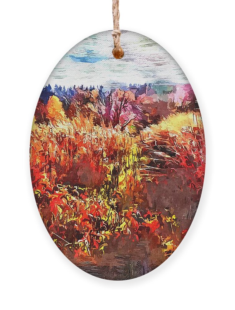 Autumn Ornament featuring the mixed media Autumn Field by Christopher Reed