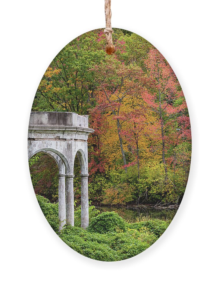 Autumn Ornament featuring the photograph Autumn in Tibbetts Brook Park 1 by Kevin Suttlehan