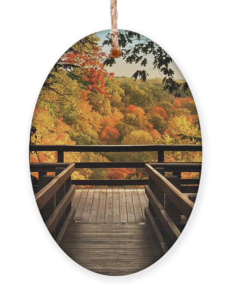  Ornament featuring the photograph Autumn Overlook by Rob Blair