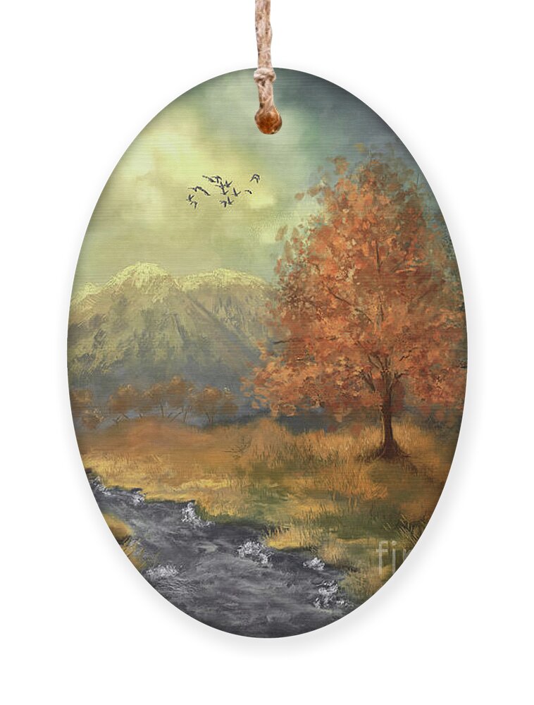 Mountain Ornament featuring the digital art Back Where I Belong by Lois Bryan