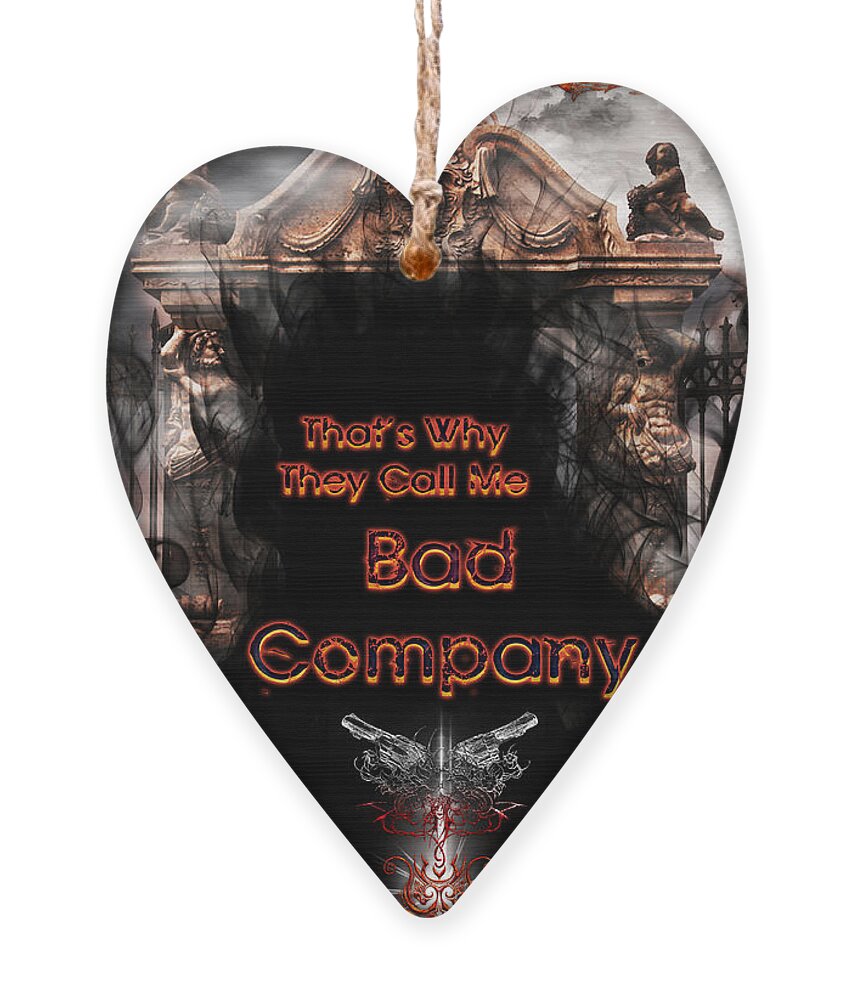 Bad Company Ornament featuring the digital art Bad Company by Michael Damiani