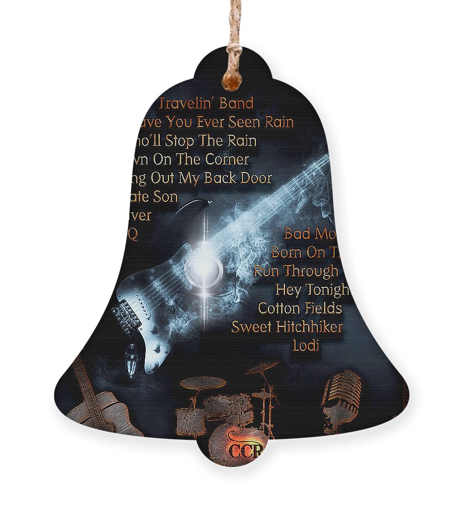 Classic Rock Ornament featuring the digital art Bad Moon Rising by Michael Damiani