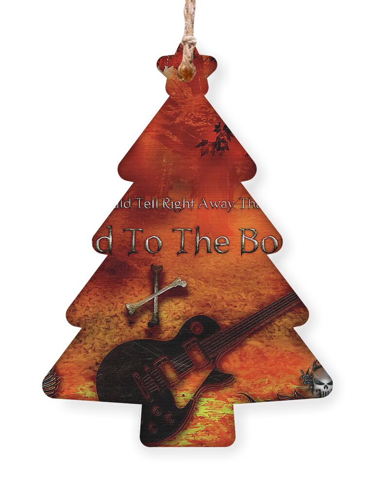 Bad To The Bone Ornament featuring the digital art Bad To The Bone by Michael Damiani