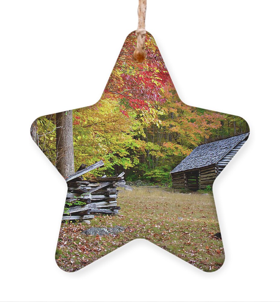  Appalachians Ornament featuring the photograph Bales Barn by Lana Trussell