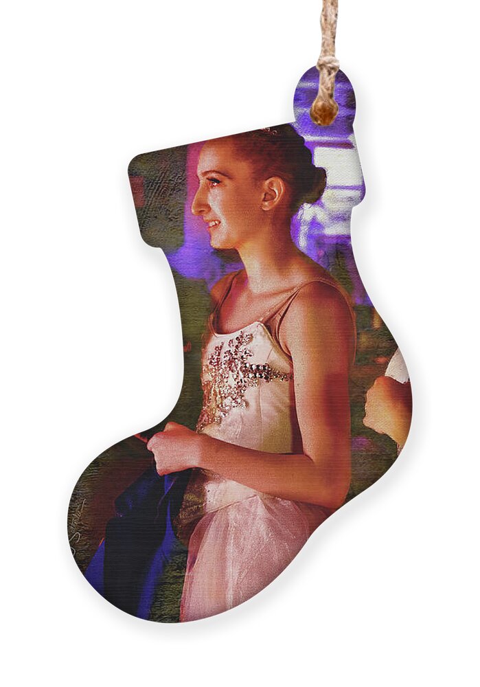 Ballerina Ornament featuring the photograph Ballarinas Off Stage by Craig J Satterlee