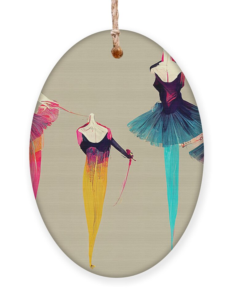 Picture Ornament featuring the painting Ballerina Chain Gang Vector Art Cmyk Bfc4d66e 4484 4ca6 B5bd 7c276a66fe78 by MotionAge Designs