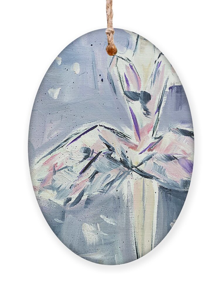 Ballet Ornament featuring the painting Ballerina by Roxy Rich