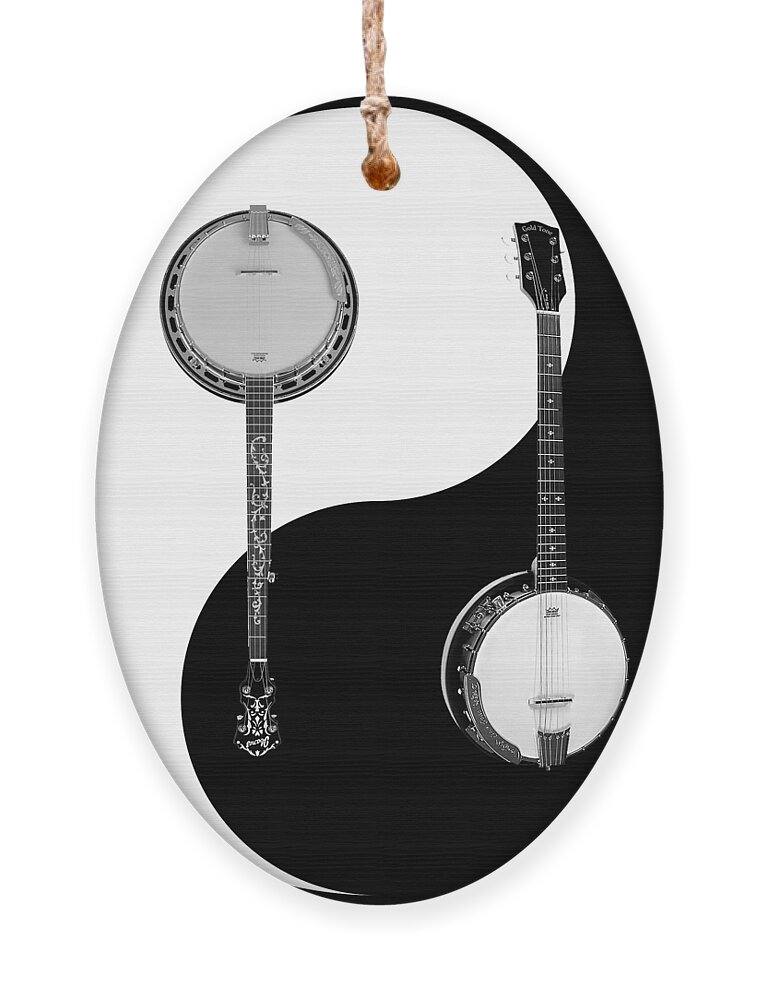 Banjo Ornament featuring the digital art Banjo Balance by Bill Richards