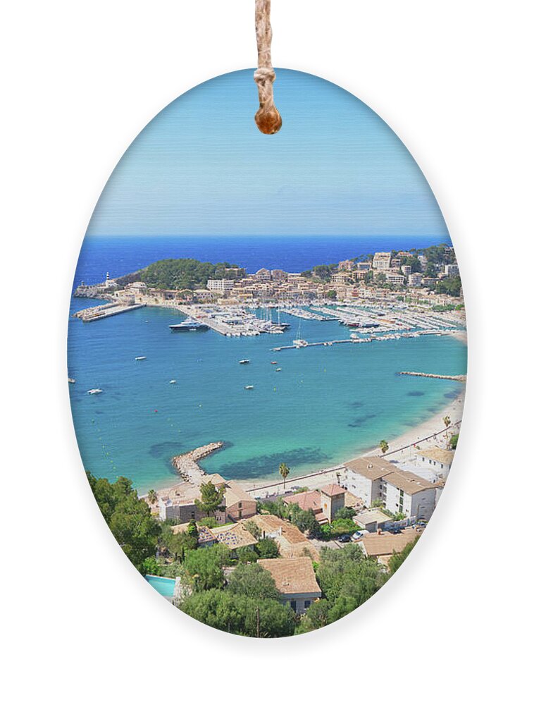 Port Ornament featuring the photograph Bay of Port Soller by Anastasy Yarmolovich