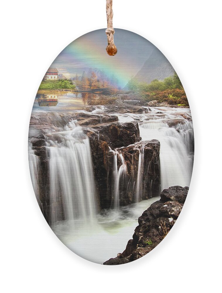 Clouds Ornament featuring the photograph Beautiful Fairy Pools Scotland by Debra and Dave Vanderlaan