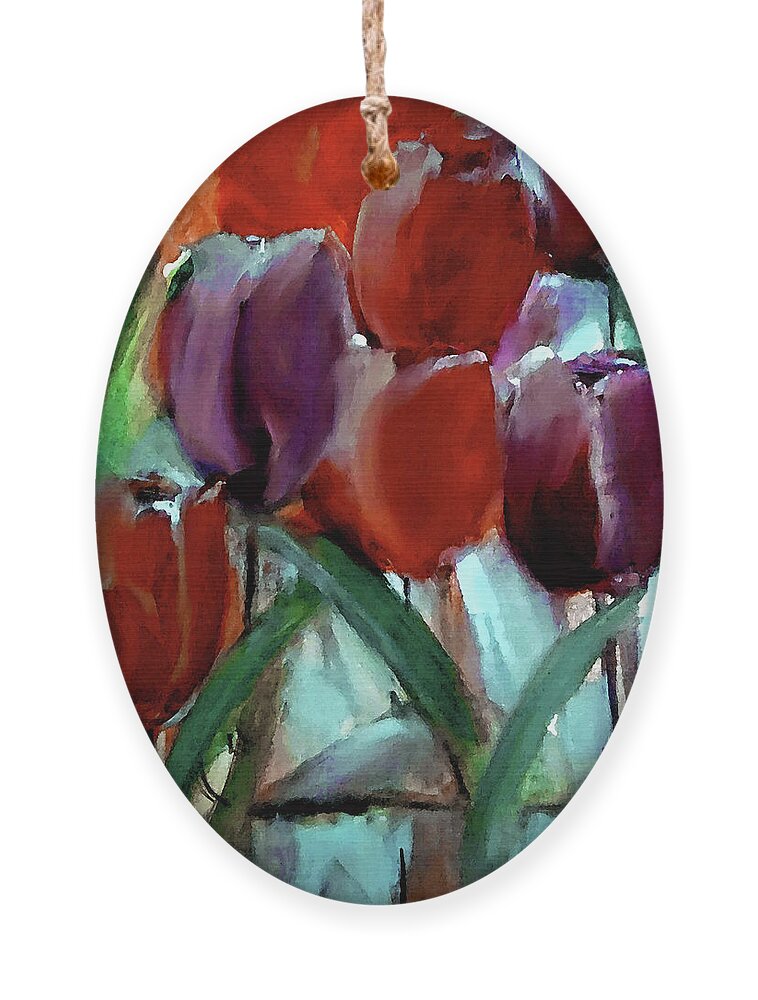 Tulips Ornament featuring the painting Beautiful Mushroom by Lisa Kaiser