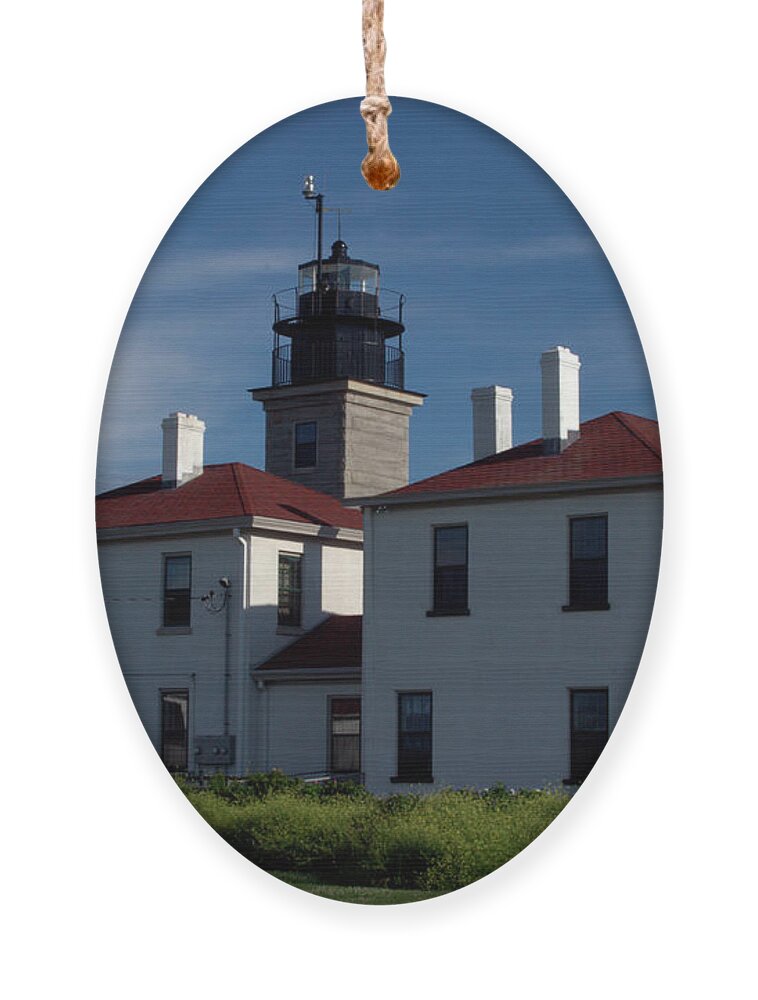 Lighthouse Ornament featuring the photograph Beavertail Lighthouse by Jim Feldman